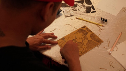 Jelang HUT Ke-25 Tahun, BMI Gelar Pelatihan Cukil Lino untuk Penyandang Disabilitas