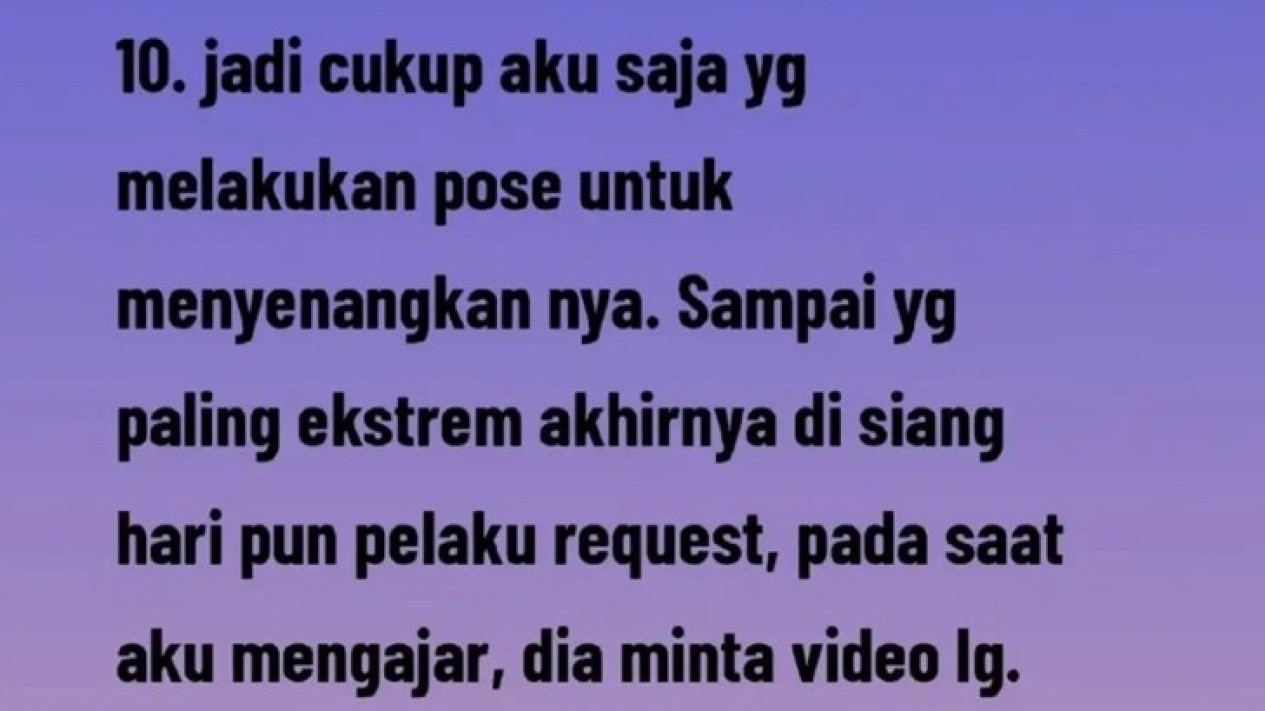 Dijadikan Sugar Baby dengan "Uang Jajan" Rp500 Juta per Bulan, Diduga Jadi Alasan Bu Salsa Guru di Jember Setor Video Syur ke Pacar Online-nya
            - galeri foto