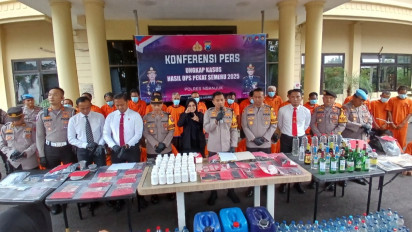 Operasi Pekat Semeru 2025, Polres Nganjuk Ungkap Ratusan Kasus Penyakit Masyarakat hingga Bahan Peledak Ilegal