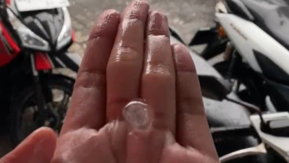 Hujan Es Sebesar Mainan Peluru Karet Guyur Sejumlah Wilayah di DIY