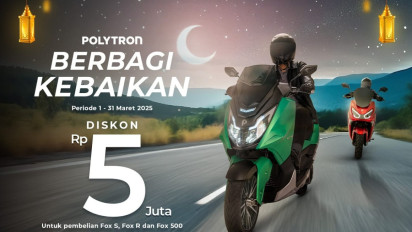 Luncurkan Kampanye #KilometerKebaikan, Polytron Konversi Setiap Kilometer Perjalanan dengan Motor Listrik Polytron Jadi Donasi