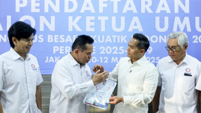 Serahkan Dokumen Pendaftaran, Anindya Bakrie Bakal Maju Kembali Jadi Ketum Akuatik Indonesia