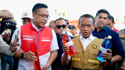 Menteri ESDM dan Dirut Pertamina Tinjau Pasokan BBM dan LPG di Banten Jelang Arus Mudik Lebaran, Ini Hasilnya