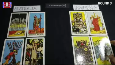 kartu tarot keberuntungan Timnas Indonesia vs Australia