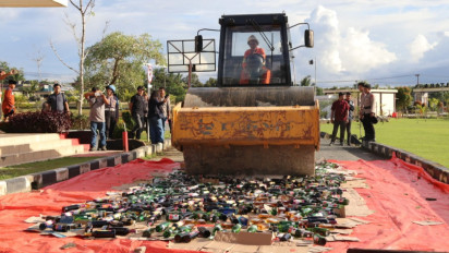 Demi Ketenangan Bulan Ramadhan, Polda Kaltara Musnahkan Narkoba