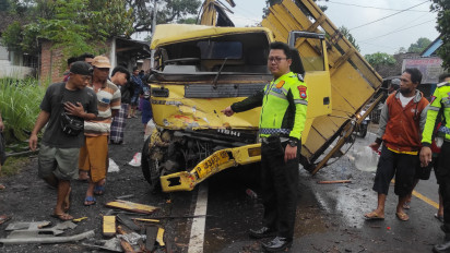 Kecelakaan Beruntun di Jalan Nasional Jember-Banyuwangi, Sopir Truk Terluka