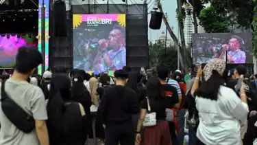 Suasana Kapan Lagi Buka Bareng BRI Festival 2025 di GBK.