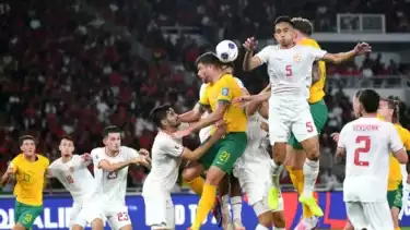 Timnas Indonesia melawan Australia.