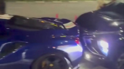 Kronologi Xpander Tabrak Ferarri di PIK Jakara Utara