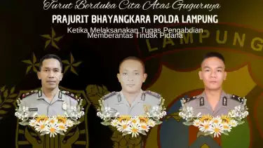 3 Anggota Polres Way Kanan Lampung Gugur