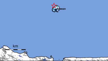 Gempabumi Tektonik M3,4 Guncang Bawean Gersik dengan Kedalaman Lima Kilometer