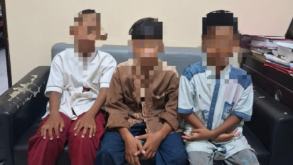 Miris, Tiga Anak SD Nekat Curi Motor di Gresik, Ditangkap saat Dorong Motor