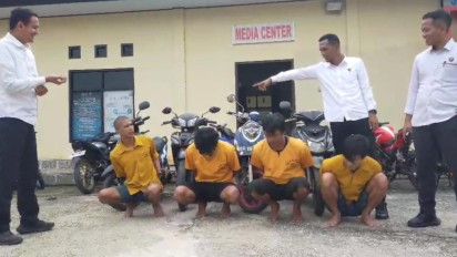 Kecanduan Judi Online, 4 Pemuda Nekat Curi Motor di Konawe