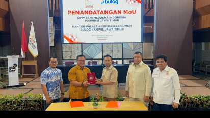 Pastikan Hasil Panen Terserap Maksimal, Tani Merdeka Gandeng Bulog Jatim Wujudkan Kesejahteraan Petani