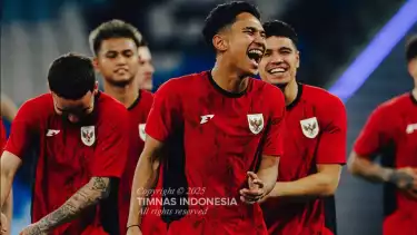 Marselino Ferdinan di Sesi Latihan Timnas Indonesia