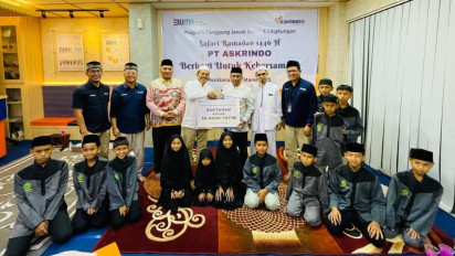Gelar Safari Ramadan di 7 Kota, Askrindo Bagikan 1.000 Al-quran dan Santuni Anak Yatim