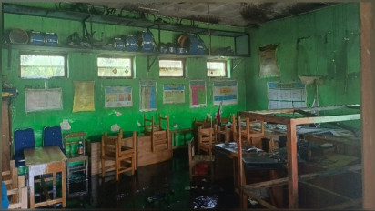 Diduga Akibat Korsleting Listrik, Ruang Kelas SD di Kertosono Nganjuk Terbakar