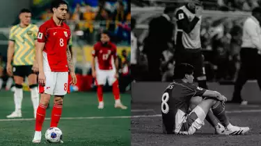 Pemain Timnas Indonesia, Kevin Diks saat eksekusi penalti ke gawang Australia