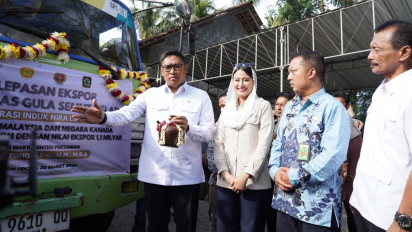 Tingkatkan Produk Petani Lokal ke Pasar Internasional, Kementan Lepas Ekspor Puluhan Ton Gula Semut Asal Kulon Progo