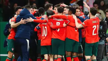 Para Pemain Portugal usai Mengalahkan Denmark di UEFA Nations League A