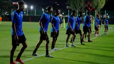 Timnas Bahrain latihan jelang lawan Timnas Indonesia