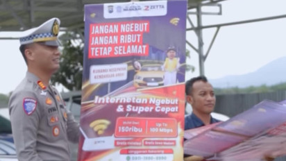 Mudik Aman, Keluarga Nyaman, Operasi Ketupat Semeru Satlantas Polres Nganjuk Sebar Papan Himbauan