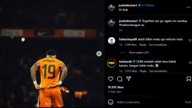 Netizen Timnas Indonesia serang akun Instagram anak Patrick Kluivert