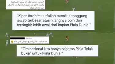 Reaksi suporter Bahrain usai timnya digulung Indonesia dengan skor 0-1