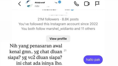 Awal Mula Sosok Diduga Ridwan Kamil Kenalan dengan Lisa Mariana, Berawal dari Tanya-Tanya Kabar: Setelah Aku Read, Langsung Dia Unsend Lagi