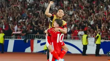 Ole Romeny rayakan kemenangan Timnas Indonesia atas Bahrain