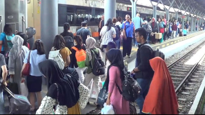 H-4 Lebaran, Pemudik Padati Sejumlah Stasiun KA di Wilayah Daop 8 Surabaya