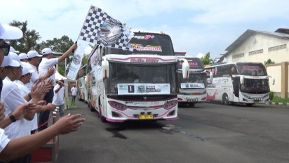 Kurangi Resiko Kecelakaan, PTPN IV PalmCo Lepas 190 Peserta Mudik Gratis Tujuan Pekanbaru dan Duri