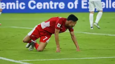 Marselino Ferdinan gagal memanfaatkan peluang emas saat Timnas Indonesia hadapi Bahrain