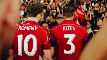 Jay Idzes dan Ole Romeny sapa suporter Timnas Indonesia