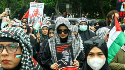 Hari Al-Quds Internasional, BARQ Gelar Aksi Solidaritas Untuk Palestina di Kedubes AS