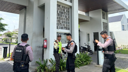 Ditinggal Warga Mudik, Polisi Sidoarjo Patroli Kawasan Pemukiman
