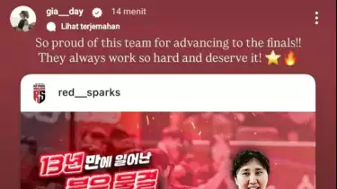 Reaksi Giovanna Milana usai tahu Red Sparks temkbus final Liga Voli Korea 2024-2025