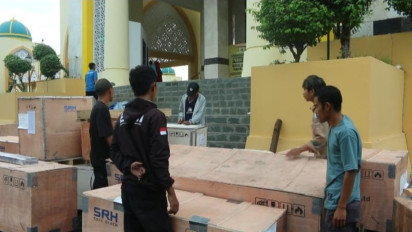 Lift Menara Islamic Center Hubbul Wathan Sudah Tiba, Selangkah lagi Beroperasi