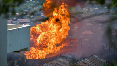 Dahsyat! Pipa Gas Petronas Meledak, Langit Putra Heights Memerah, 112 Orang Terluka