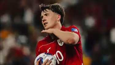 Ole Romeny usai cetak gol bagi Timnas Indonesia