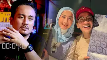 Kolase foto Denny Darko, Ruben Onsu, dan Desy Ratnasari