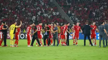 Skuad Timnas Indonesia saat hadapi Bahrain