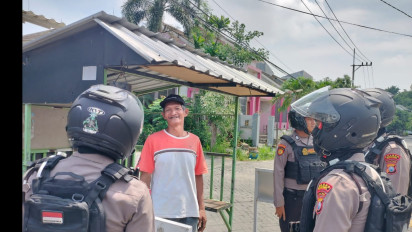 Banyak Rumah Kosong Ditinggal Mudik, Tim Raimas Kalamunyeng Polres Gresik Masifkan Patroli Libur Idul Fitri