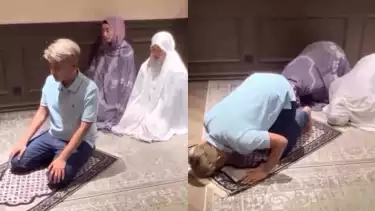 Ruben Onsu menjadi imam salat berjamaah bagi Desy Ratnasari dan Nasywa