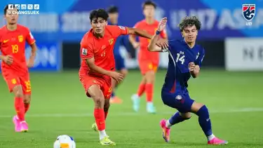 Thailand kalah 0-2 dari China di laga terakhir Grup A Piala Asia U-17 2025