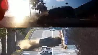 Detik-detik mobil SUV terbang dan tewaskan anak berusia 12 tahun