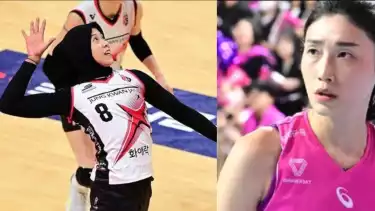 Megawati Hangestri dan ratu voli Korea Kim Yeon-koung