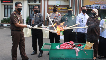 Keputusan Inkracht, Barang Bukti Narkoba Dimusnahkan Kejaksaan Probolinggo