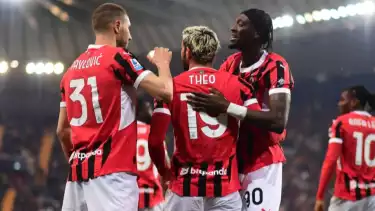 Selebrasi Para Pemain AC Milan di Liga Italia