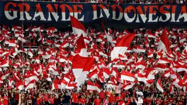 Suporter Timnas Indonesia.